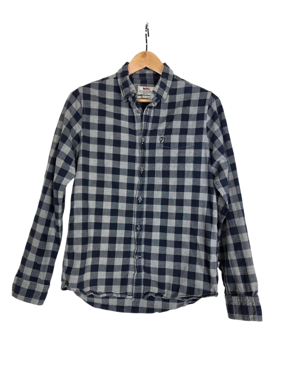 Fjallraven Navy & Gray Plaid flannel  Button-Down Shirt